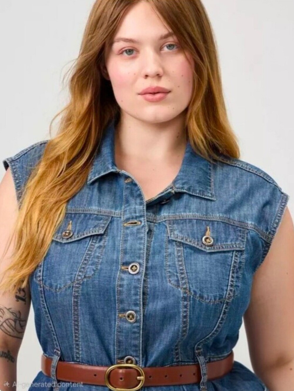 Torrid Sleeveless Trucker Blue Denim Button-Front Maxi Dress  Size Large NWOT - Picture 9 of 11